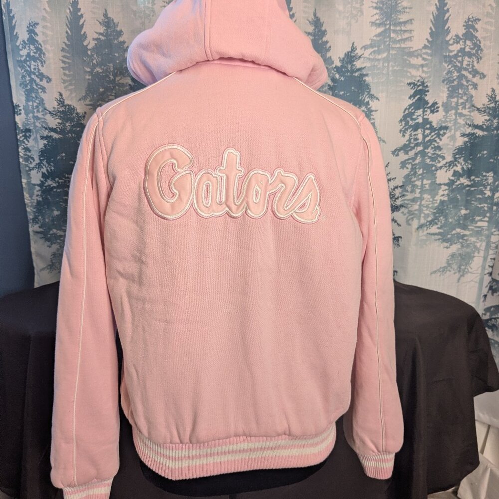 💗 Florida Gators Pink Varsity-Style Hooded Jacket – Size Medium
